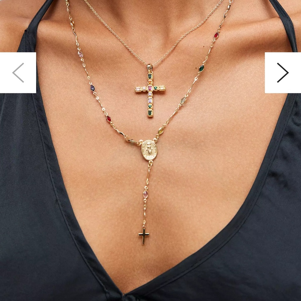NWT Urban Outfitters Blair Cross Layered Necklace